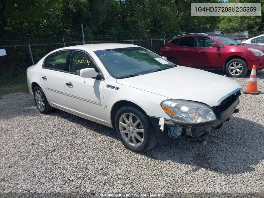 1G4HD57208U205359 2008 Buick Lucerne Cxl