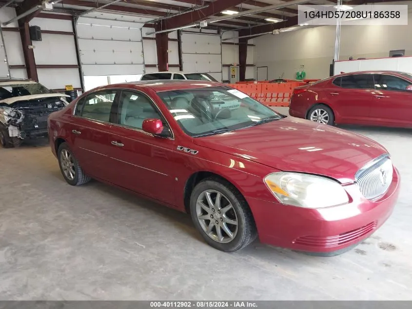 2008 Buick Lucerne Cxl VIN: 1G4HD57208U186358 Lot: 40112902