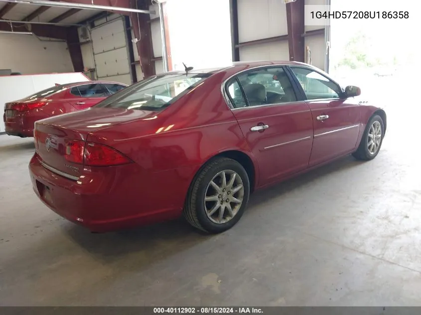 2008 Buick Lucerne Cxl VIN: 1G4HD57208U186358 Lot: 40112902