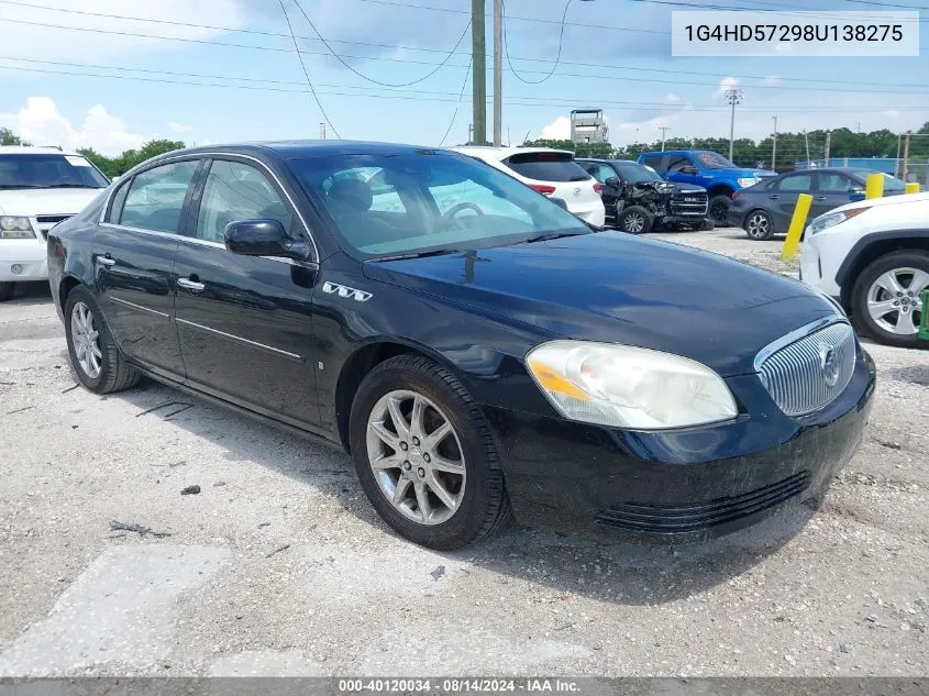 2008 Buick Lucerne Cxl VIN: 1G4HD57298U138275 Lot: 40120034