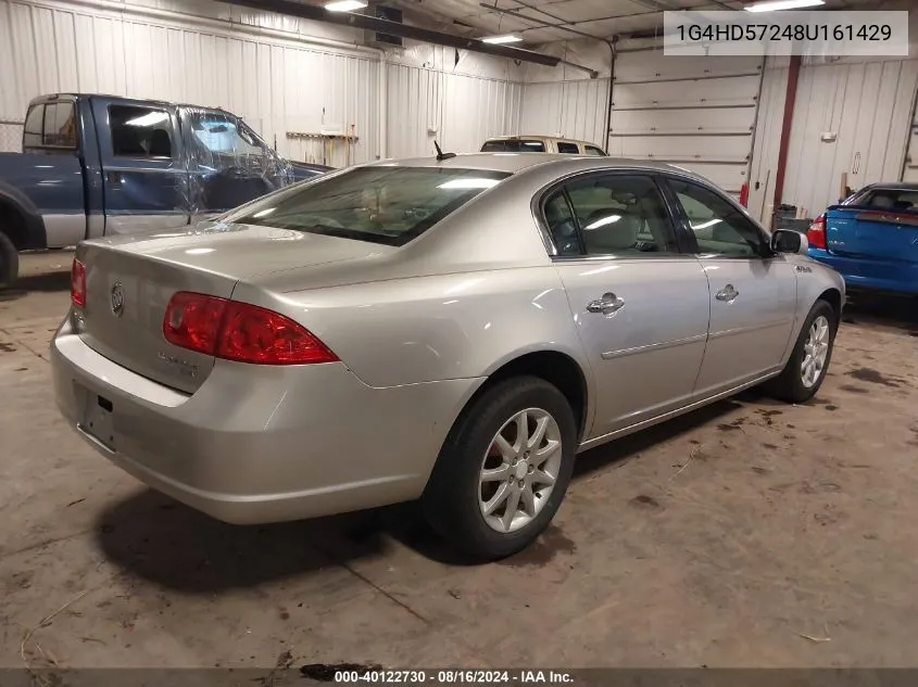 2008 Buick Lucerne Cxl VIN: 1G4HD57248U161429 Lot: 40122730