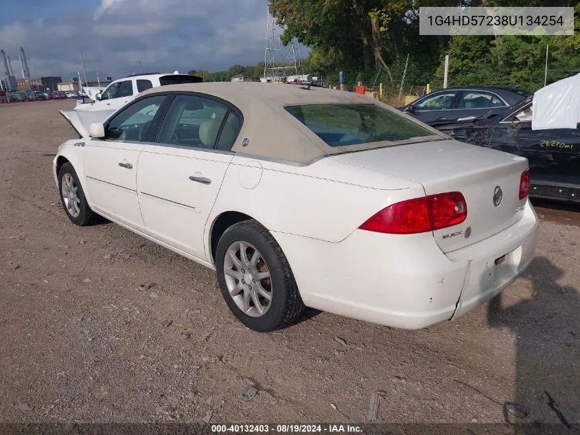 2008 Buick Lucerne Cxl VIN: 1G4HD57238U134254 Lot: 40132403