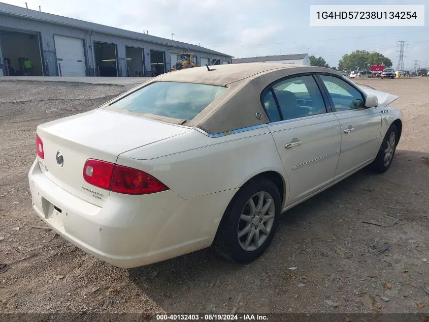 2008 Buick Lucerne Cxl VIN: 1G4HD57238U134254 Lot: 40132403