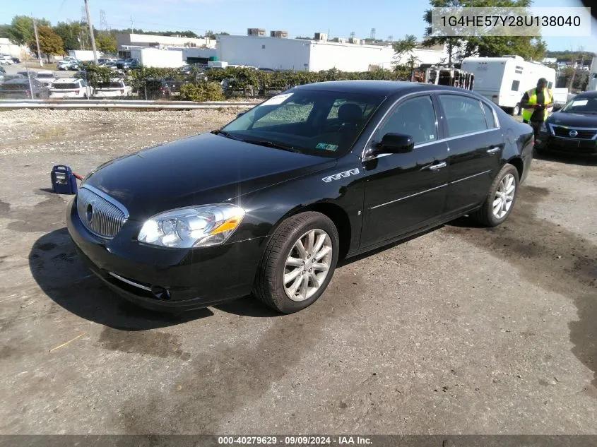 2008 Buick Lucerne Cxs VIN: 1G4HE57Y28U138040 Lot: 40279629