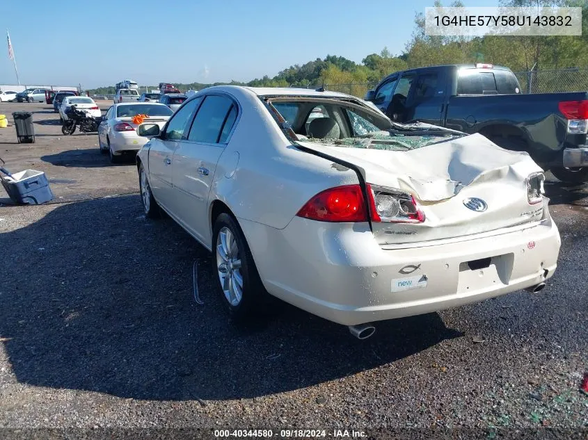 2008 Buick Lucerne Cxs VIN: 1G4HE57Y58U143832 Lot: 40344580