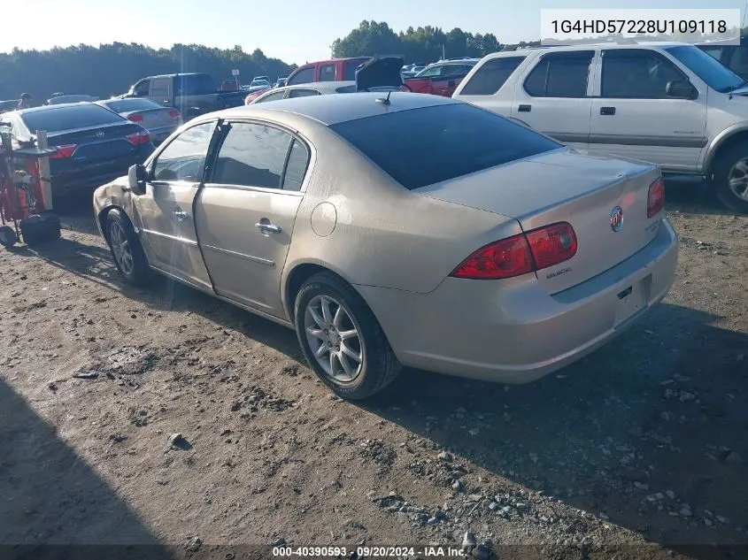 2008 Buick Lucerne Cxl VIN: 1G4HD57228U109118 Lot: 40390593