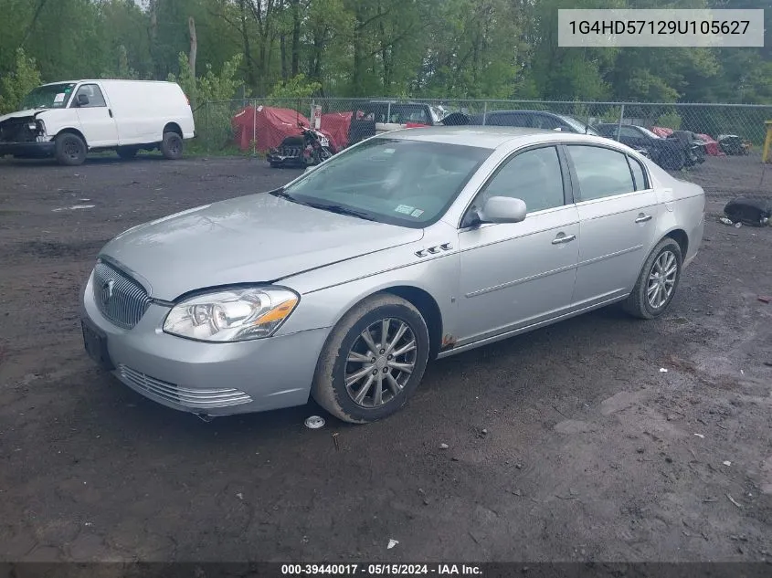 2009 Buick Lucerne Cxl VIN: 1G4HD57129U105627 Lot: 39440017