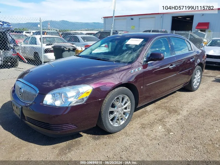 2009 Buick Lucerne Cxl-5 VIN: 1G4HD57199U115782 Lot: 39699815