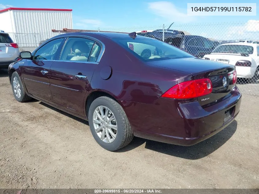 2009 Buick Lucerne Cxl-5 VIN: 1G4HD57199U115782 Lot: 39699815