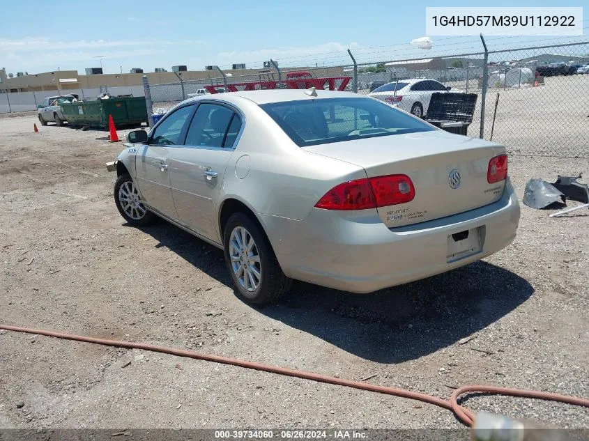 2009 Buick Lucerne Cxl VIN: 1G4HD57M39U112922 Lot: 39734060