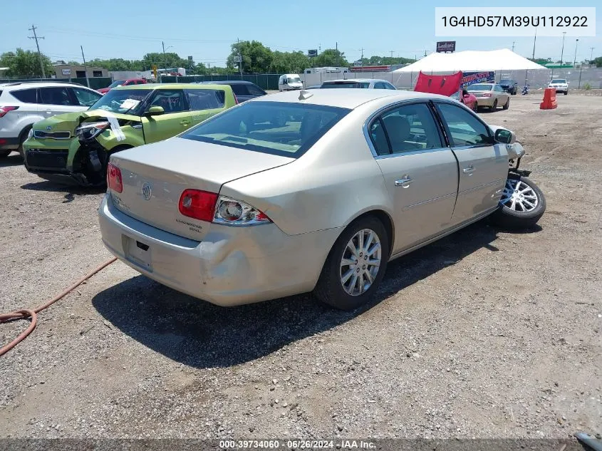 2009 Buick Lucerne Cxl VIN: 1G4HD57M39U112922 Lot: 39734060