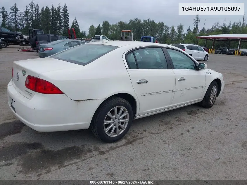 2009 Buick Lucerne Cxl VIN: 1G4HD571X9U105097 Lot: 39761145