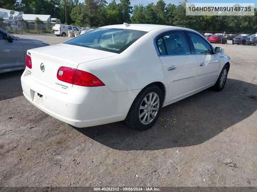 2009 Buick Lucerne Cxl VIN: 1G4HD57M89U148735 Lot: 40262312