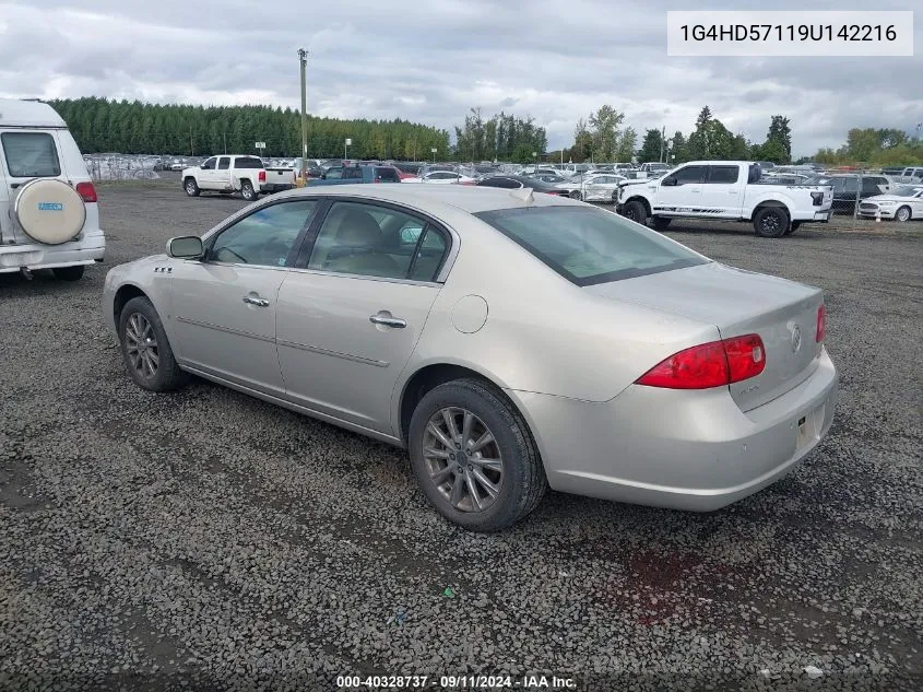 2009 Buick Lucerne Cxl VIN: 1G4HD57119U142216 Lot: 40328737