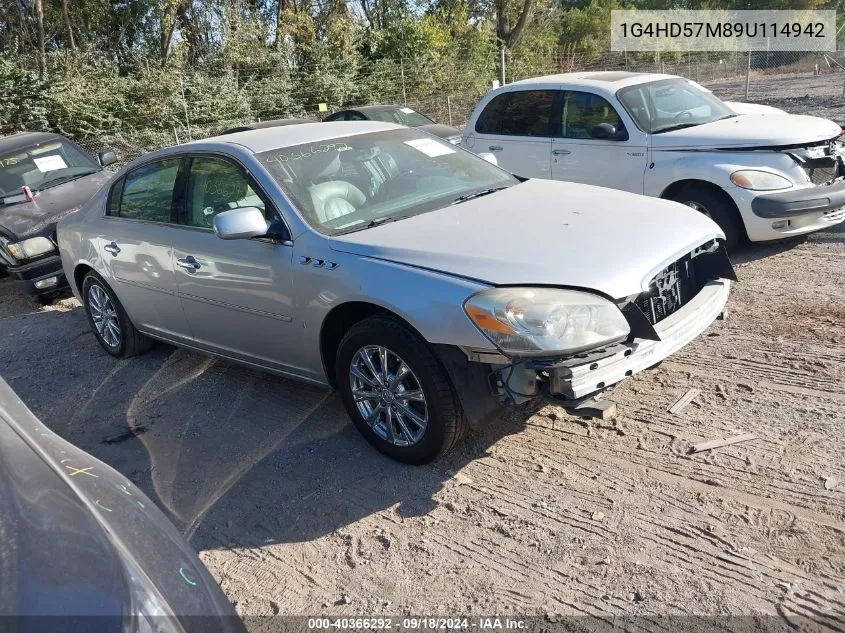 2009 Buick Lucerne Cxl VIN: 1G4HD57M89U114942 Lot: 40366292