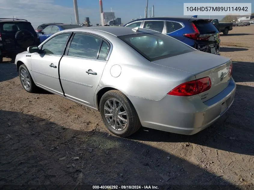 2009 Buick Lucerne Cxl VIN: 1G4HD57M89U114942 Lot: 40366292