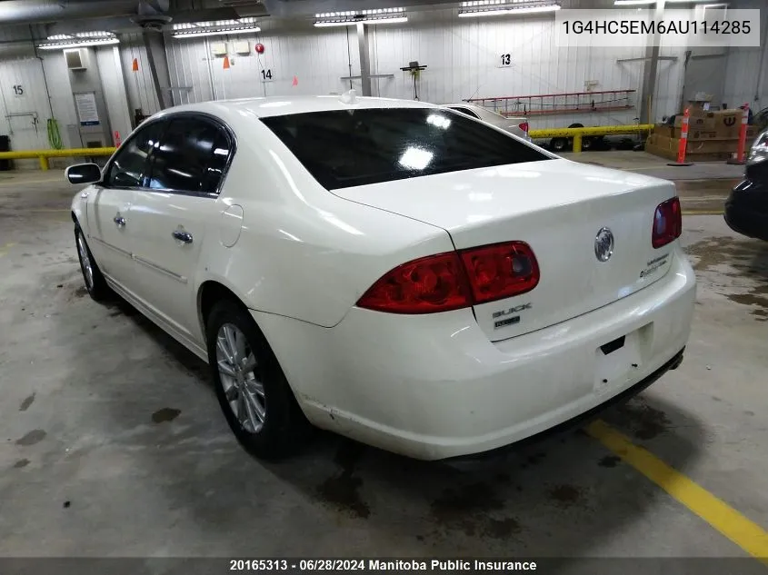 2010 Buick Lucerne Cxl V6 VIN: 1G4HC5EM6AU114285 Lot: 20165313