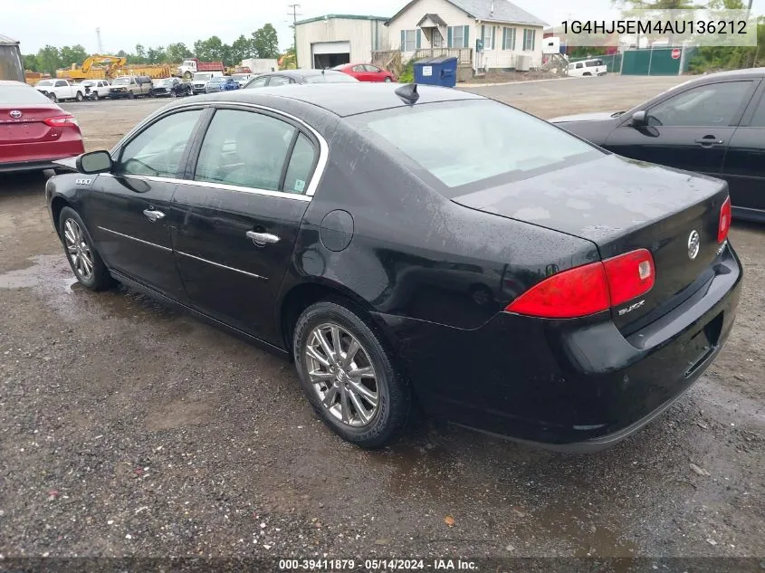 2010 Buick Lucerne Cxl VIN: 1G4HJ5EM4AU136212 Lot: 39411879