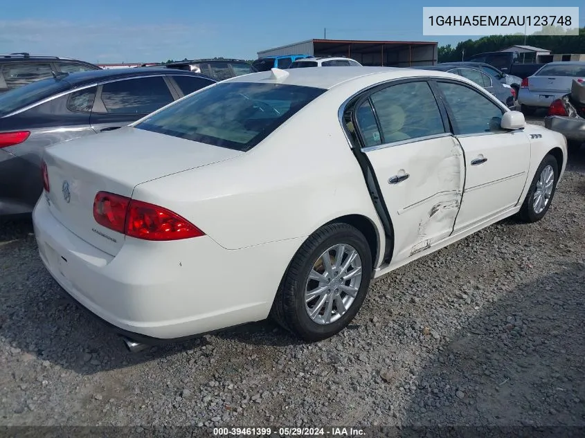 2010 Buick Lucerne Cx VIN: 1G4HA5EM2AU123748 Lot: 39461399