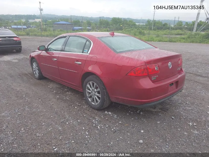 2010 Buick Lucerne Cxl Premium VIN: 1G4HJ5EM7AU135345 Lot: 39495981