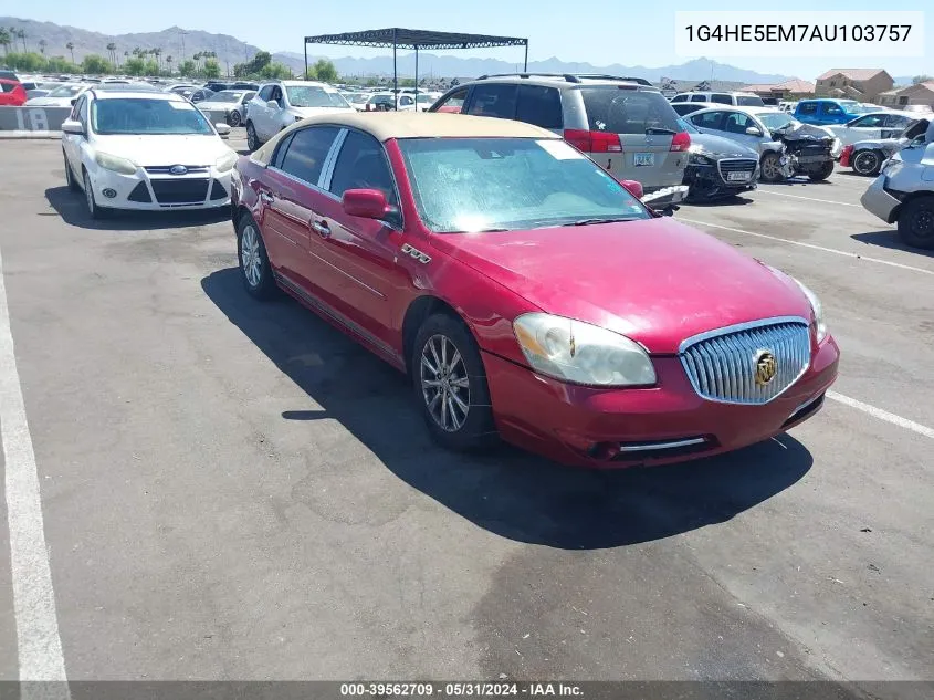 2010 Buick Lucerne Cxl-3 VIN: 1G4HE5EM7AU103757 Lot: 39562709