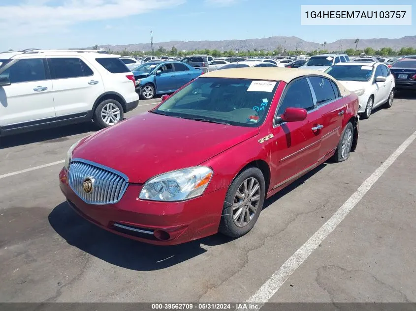 2010 Buick Lucerne Cxl-3 VIN: 1G4HE5EM7AU103757 Lot: 39562709