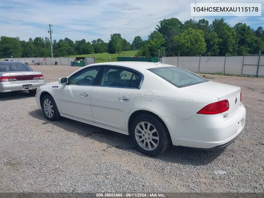 2010 Buick Lucerne Cxl VIN: 1G4HC5EMXAU115178 Lot: 39583465