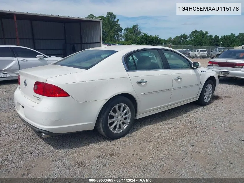 2010 Buick Lucerne Cxl VIN: 1G4HC5EMXAU115178 Lot: 39583465