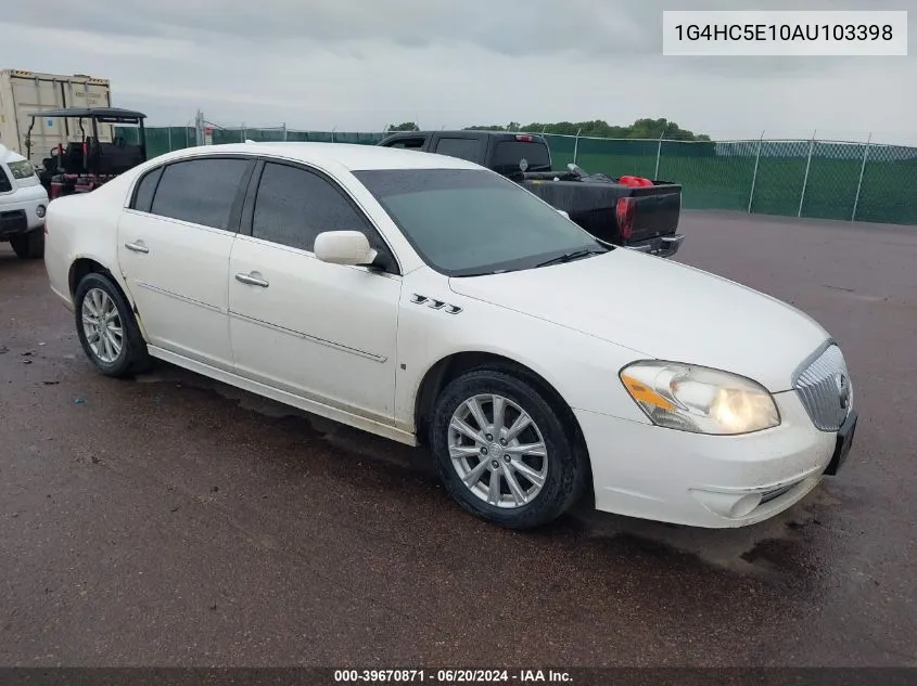 2010 Buick Lucerne Cxl VIN: 1G4HC5E10AU103398 Lot: 39670871