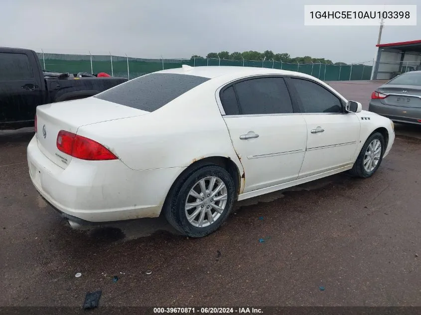 2010 Buick Lucerne Cxl VIN: 1G4HC5E10AU103398 Lot: 39670871