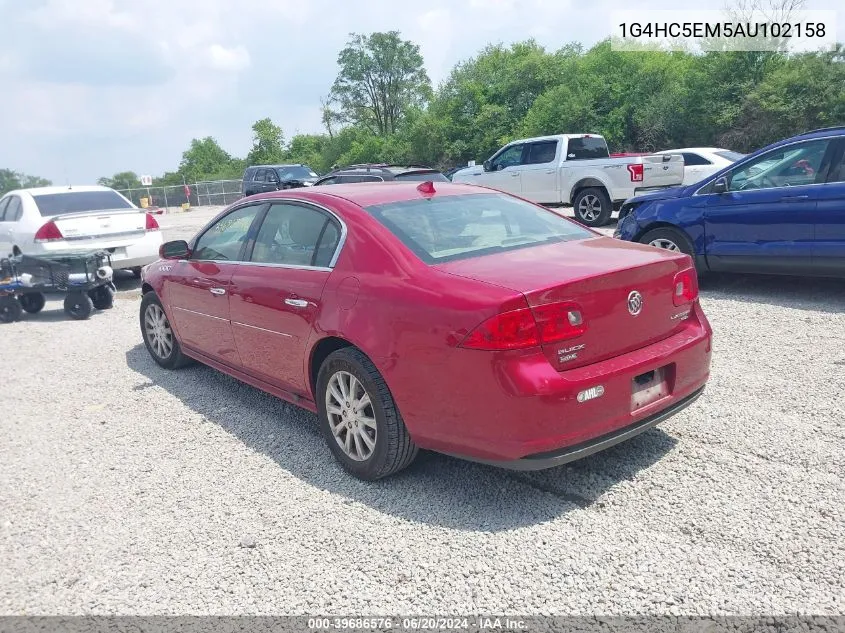 2010 Buick Lucerne Cxl VIN: 1G4HC5EM5AU102158 Lot: 39686576