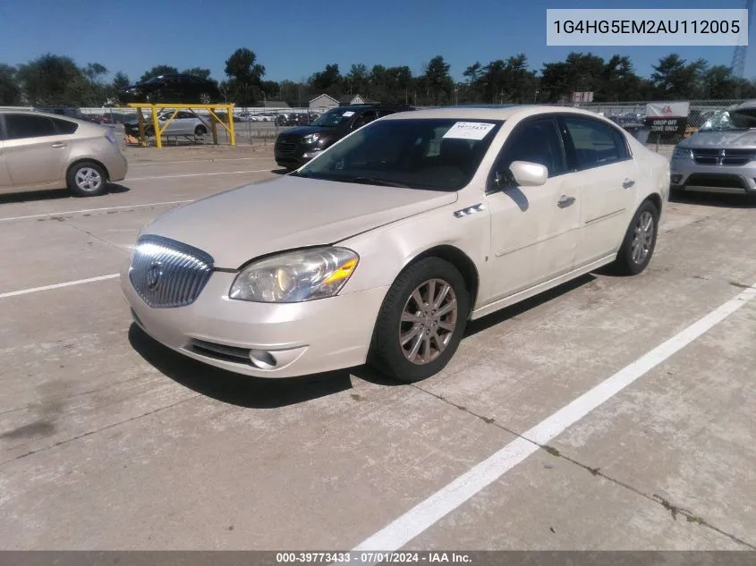 2010 Buick Lucerne Cxl-5 VIN: 1G4HG5EM2AU112005 Lot: 39773433