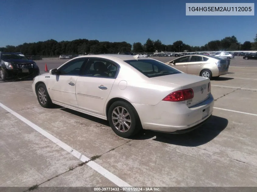 2010 Buick Lucerne Cxl-5 VIN: 1G4HG5EM2AU112005 Lot: 39773433