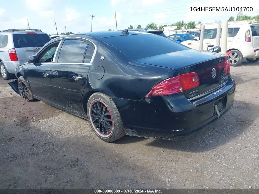 2010 Buick Lucerne Cxl-3 VIN: 1G4HE5EM5AU104700 Lot: 39900589