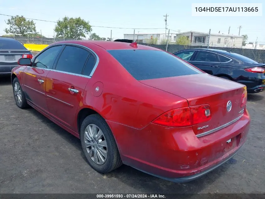 2010 Buick Lucerne Cxl Special Edition VIN: 1G4HD5E17AU113665 Lot: 39951593