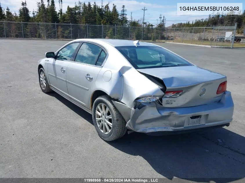 2011 Buick Lucerne VIN: 1G4HA5EM5BU106248 Lot: 11998958