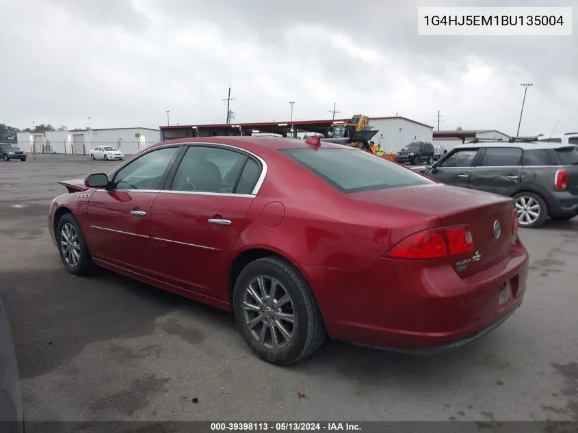 2011 Buick Lucerne Cxl Premium VIN: 1G4HJ5EM1BU135004 Lot: 39398113