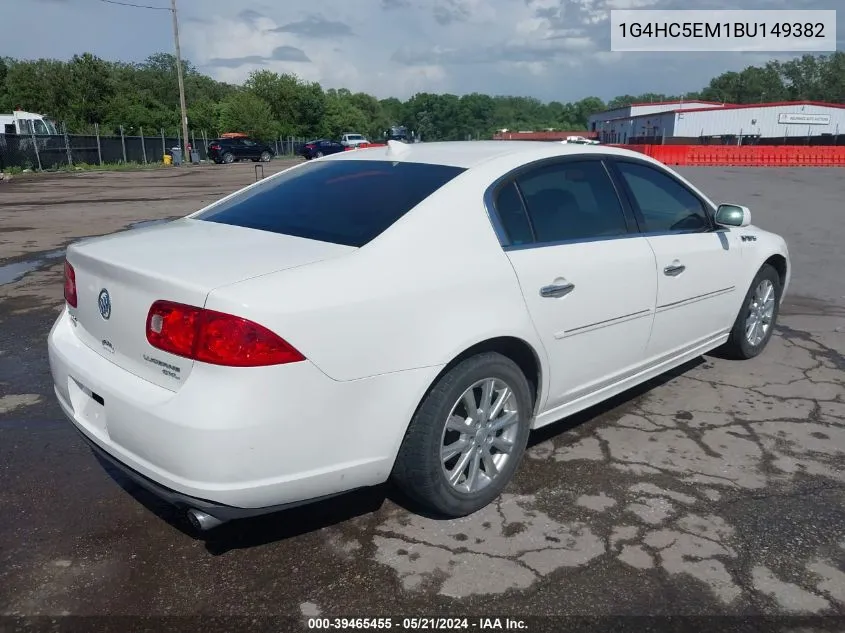 2011 Buick Lucerne Cxl VIN: 1G4HC5EM1BU149382 Lot: 39465455