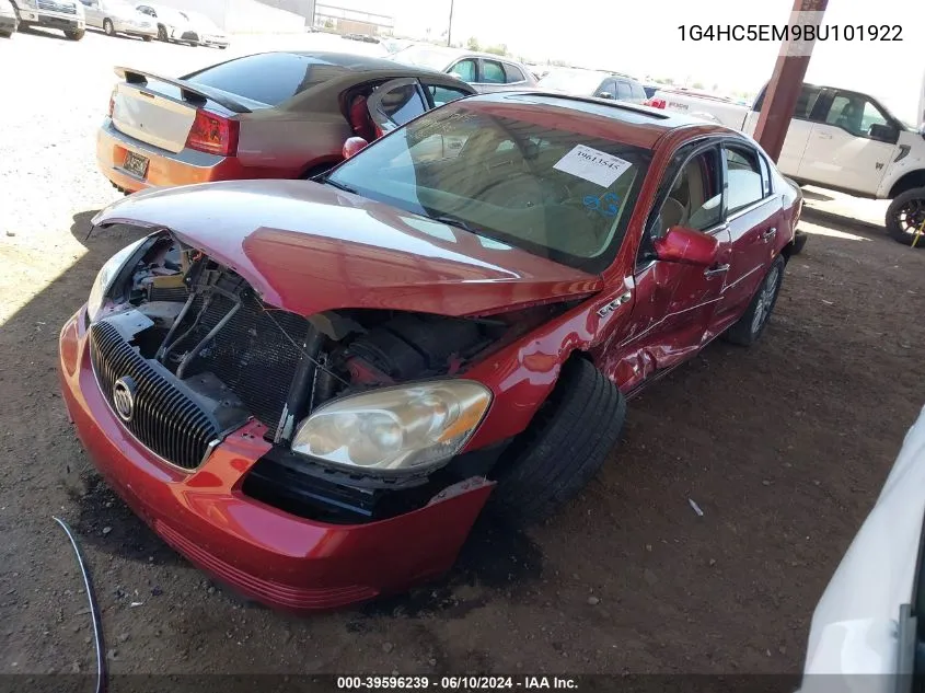 2011 Buick Lucerne Cxl VIN: 1G4HC5EM9BU101922 Lot: 39596239