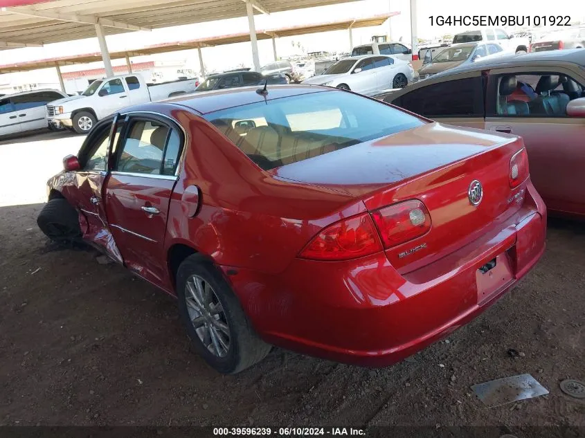 2011 Buick Lucerne Cxl VIN: 1G4HC5EM9BU101922 Lot: 39596239