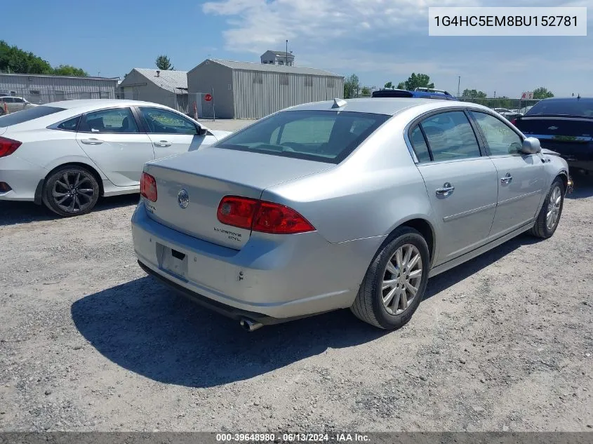 2011 Buick Lucerne Cxl VIN: 1G4HC5EM8BU152781 Lot: 39648980