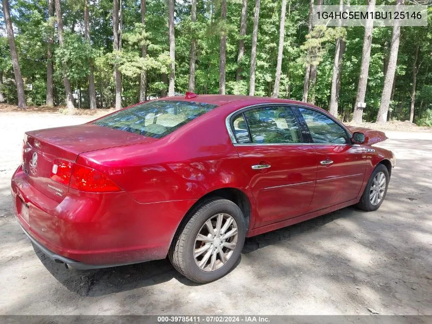 2011 Buick Lucerne Cxl VIN: 1G4HC5EM1BU125146 Lot: 39785411