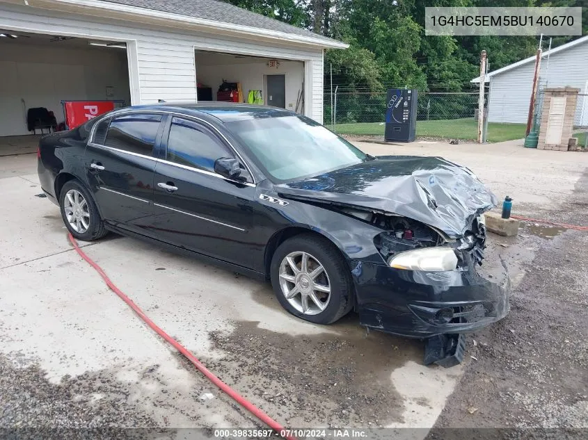 2011 Buick Lucerne Cxl VIN: 1G4HC5EM5BU140670 Lot: 39835697