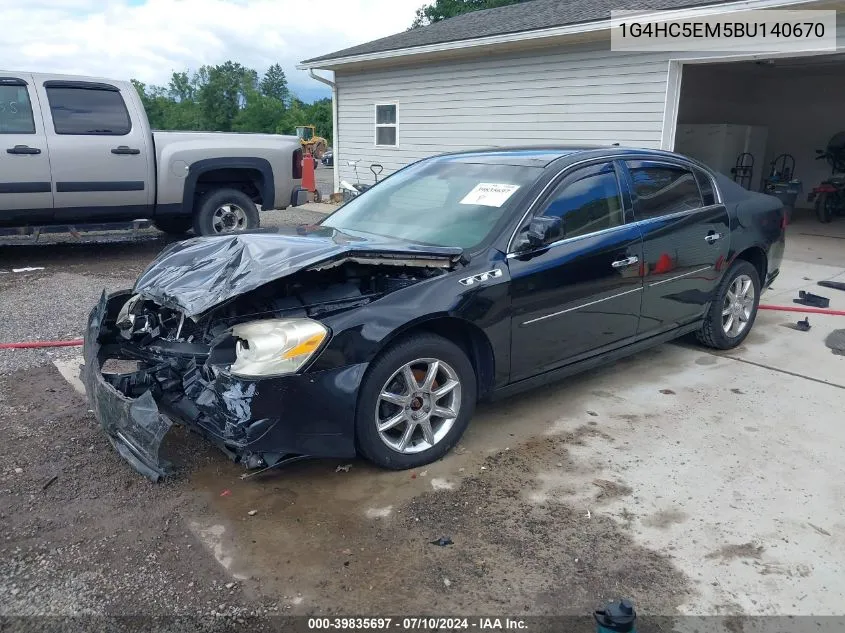 2011 Buick Lucerne Cxl VIN: 1G4HC5EM5BU140670 Lot: 39835697