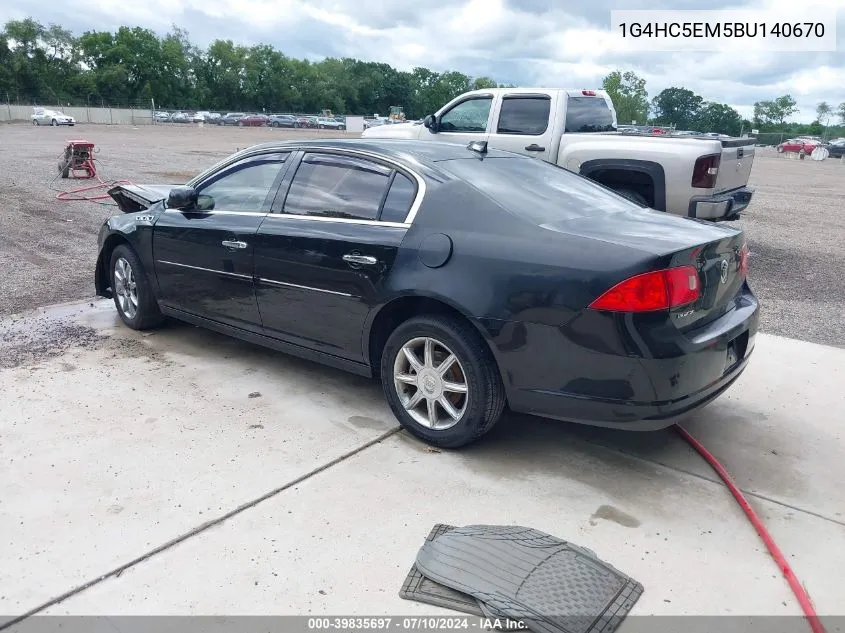 2011 Buick Lucerne Cxl VIN: 1G4HC5EM5BU140670 Lot: 39835697