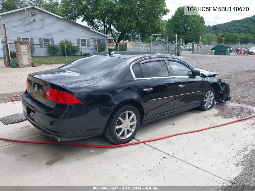 2011 Buick Lucerne Cxl VIN: 1G4HC5EM5BU140670 Lot: 39835697