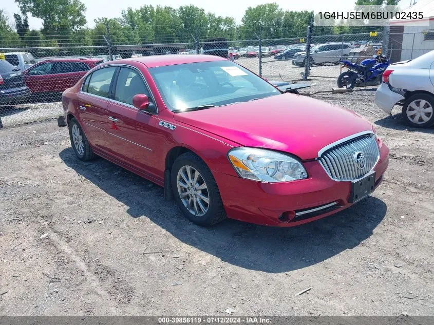 2011 Buick Lucerne Cxl VIN: 1G4HJ5EM6BU102435 Lot: 39856119