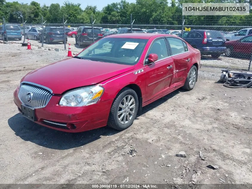 2011 Buick Lucerne Cxl VIN: 1G4HJ5EM6BU102435 Lot: 39856119