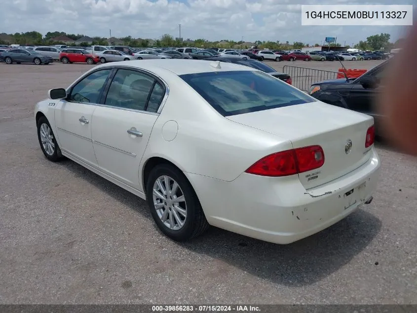 2011 Buick Lucerne Cxl VIN: 1G4HC5EM0BU113327 Lot: 39856283