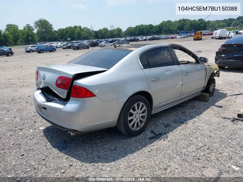 2011 Buick Lucerne Cxl VIN: 1G4HC5EM7BU150388 Lot: 39860485